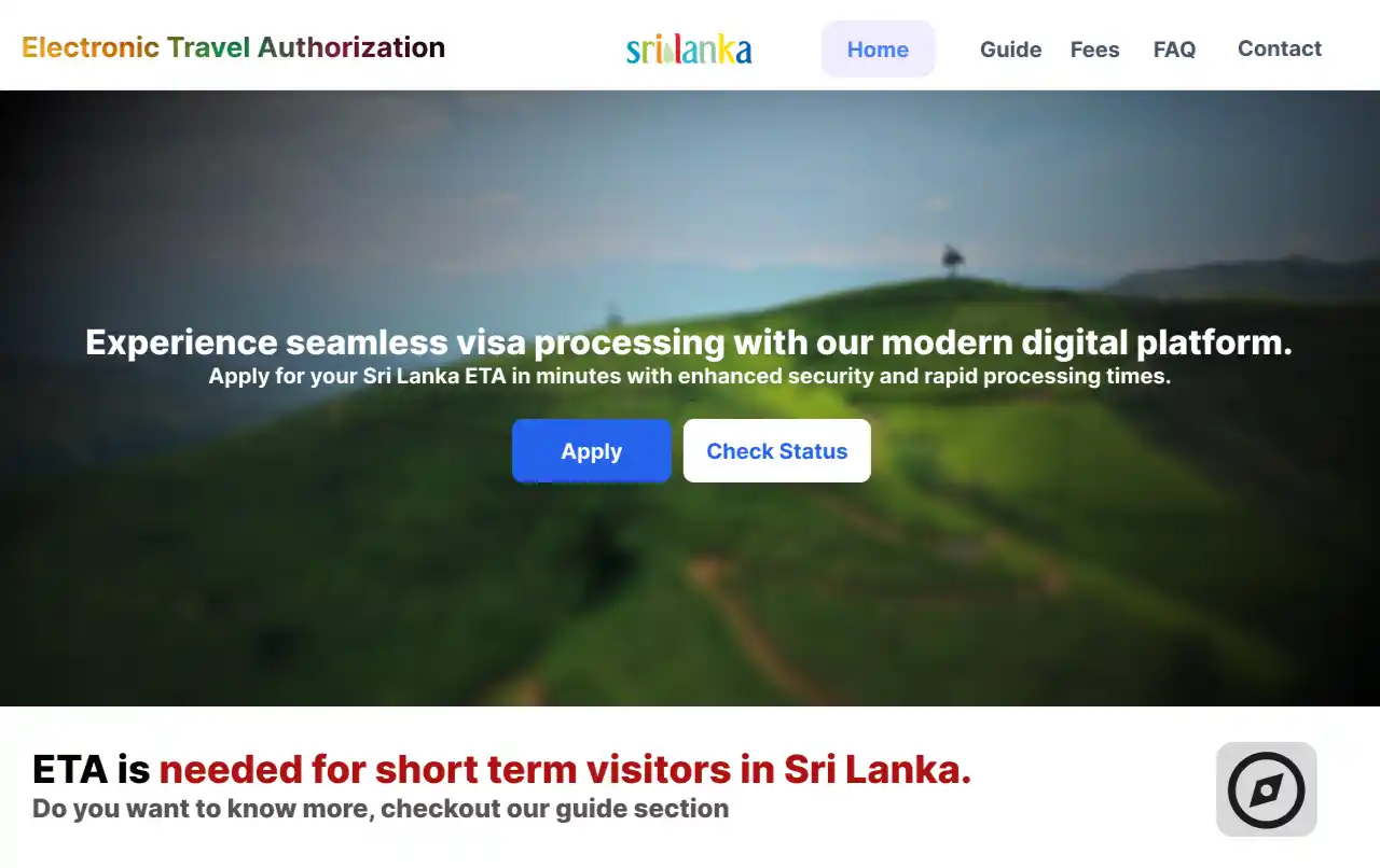 Revamp UI Of eta.gov.lk